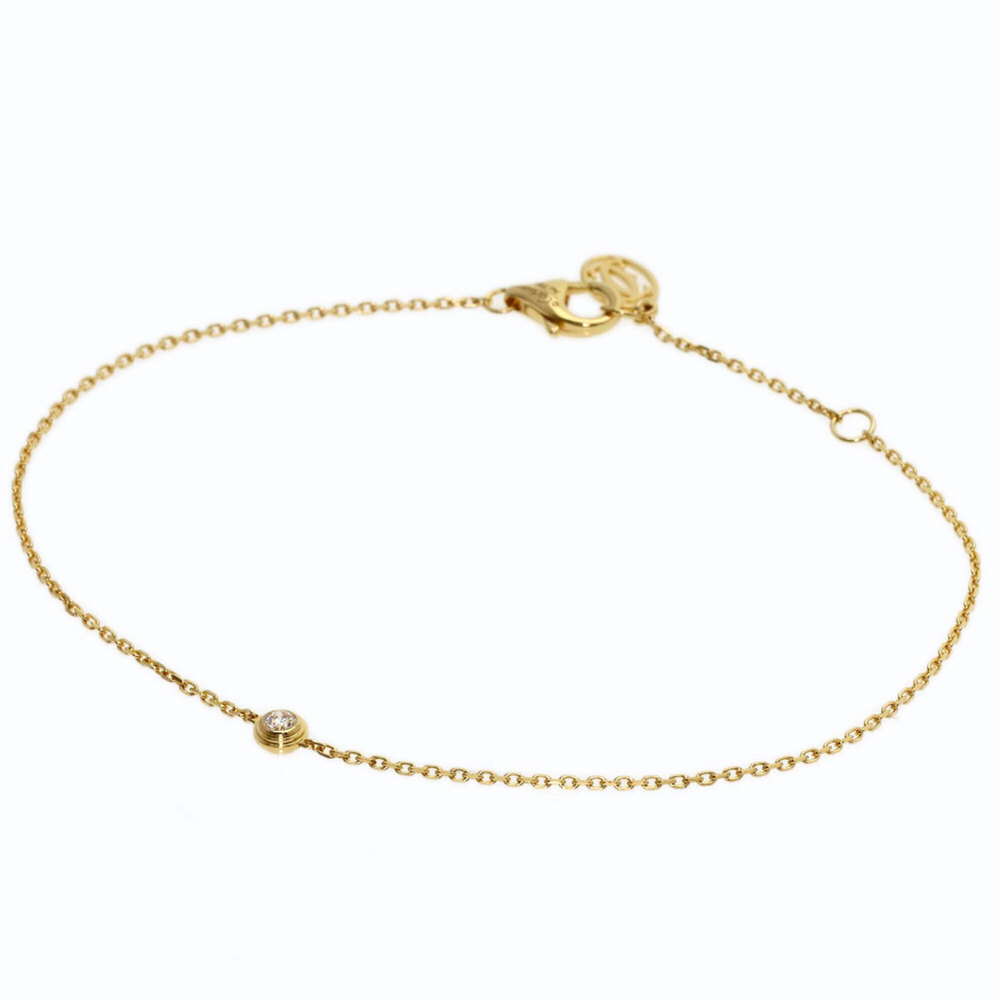 CARTIER 18k Gold Diamond Charm Bracelet